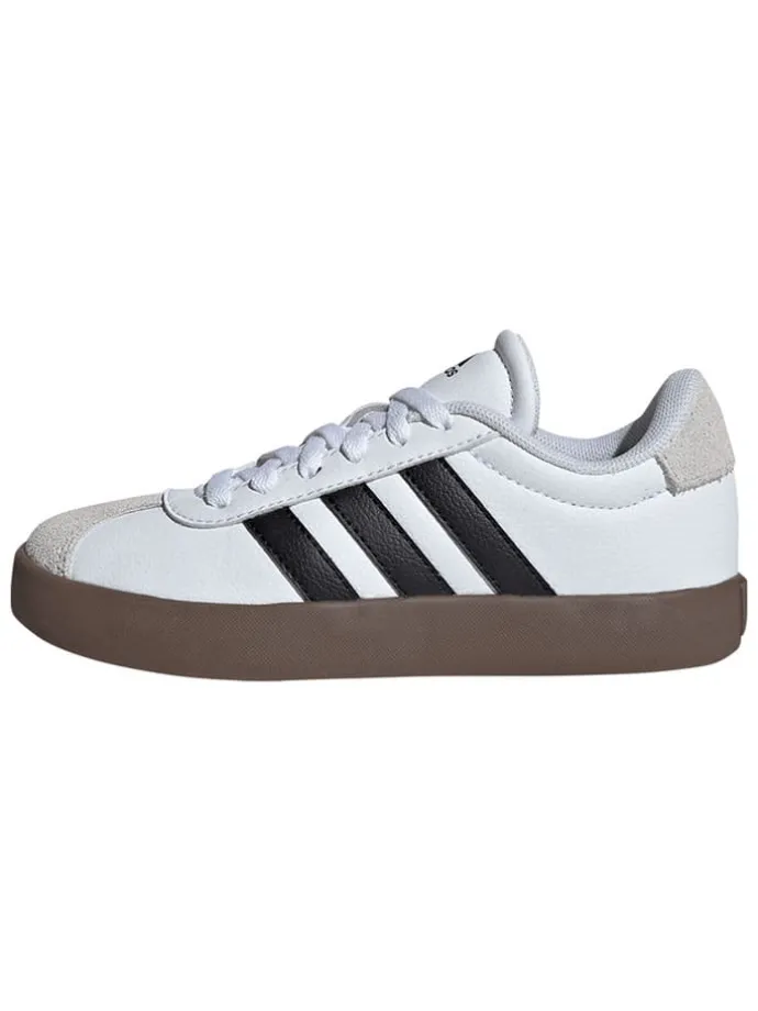 Leder-Sneakers "Court 3.0" in Weiß/ Schwarz