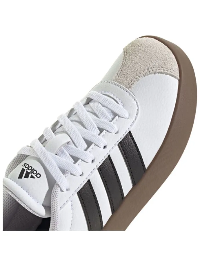 Leder-Sneakers "Court 3.0" in Weiß/ Schwarz
