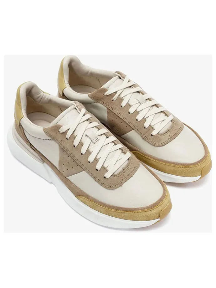 Leder-Sneakers "Craft Pace" in Hellbraun/ Beige