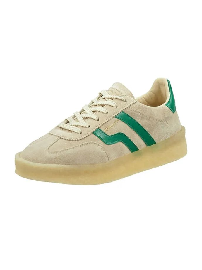 Leder-Sneakers "Cuzima Crepe" in Beige/ Grün