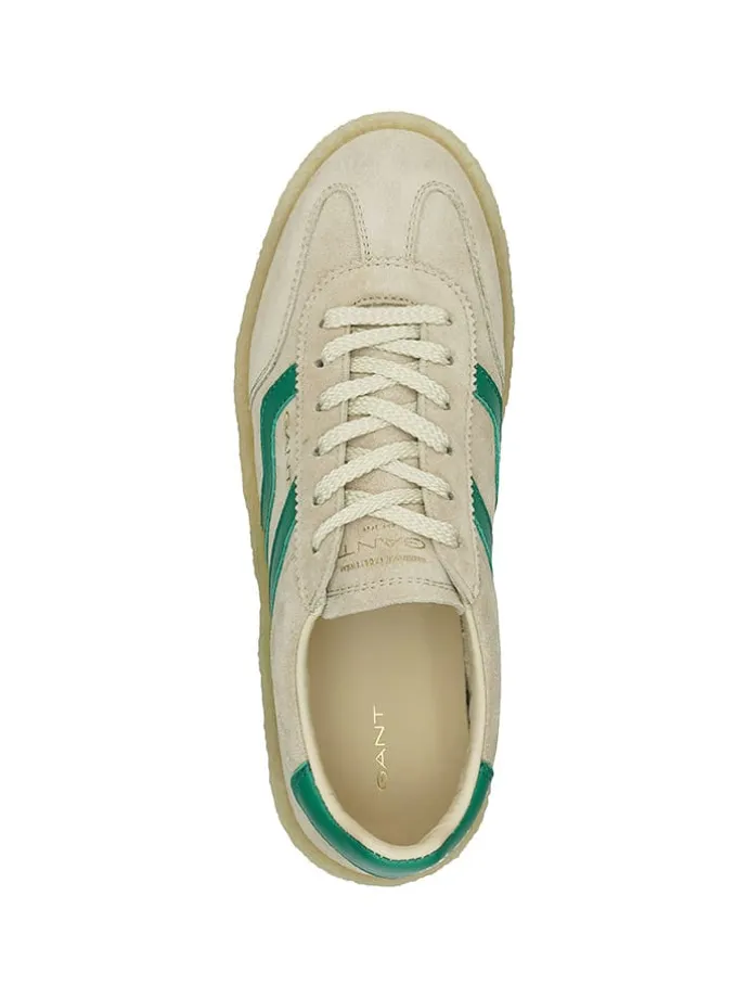 Leder-Sneakers "Cuzima Crepe" in Beige/ Grün