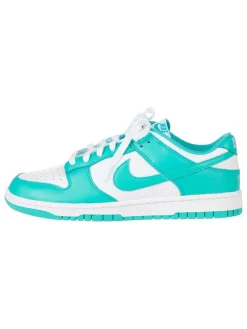 Leder-Sneakers "Dunk Low" in Türkis/ Weiß