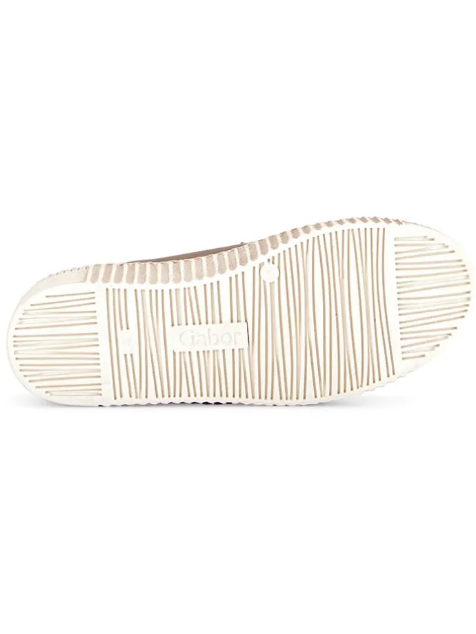 Leder-Sneakers in Beige