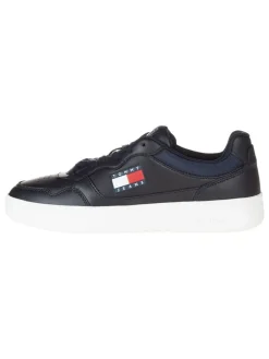 Leder-Sneakers in Dunkelblau