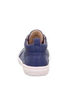 Leder-Sneakers in Dunkelblau