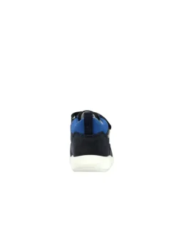 Leder-Sneakers in Dunkelblau