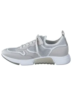 Leder-Sneakers in Grau