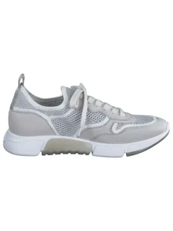 Leder-Sneakers in Grau