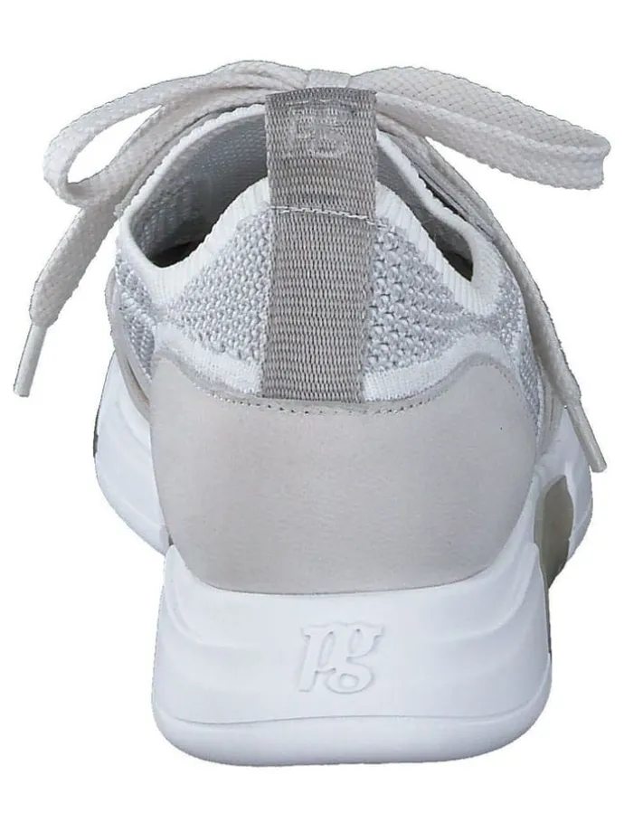 Leder-Sneakers in Grau