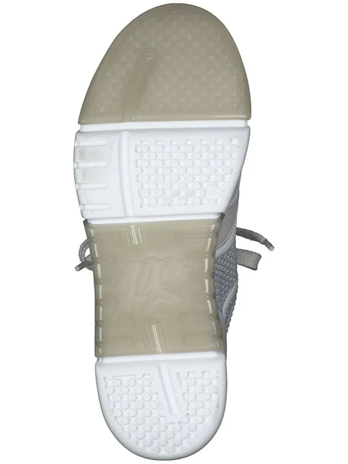 Leder-Sneakers in Grau