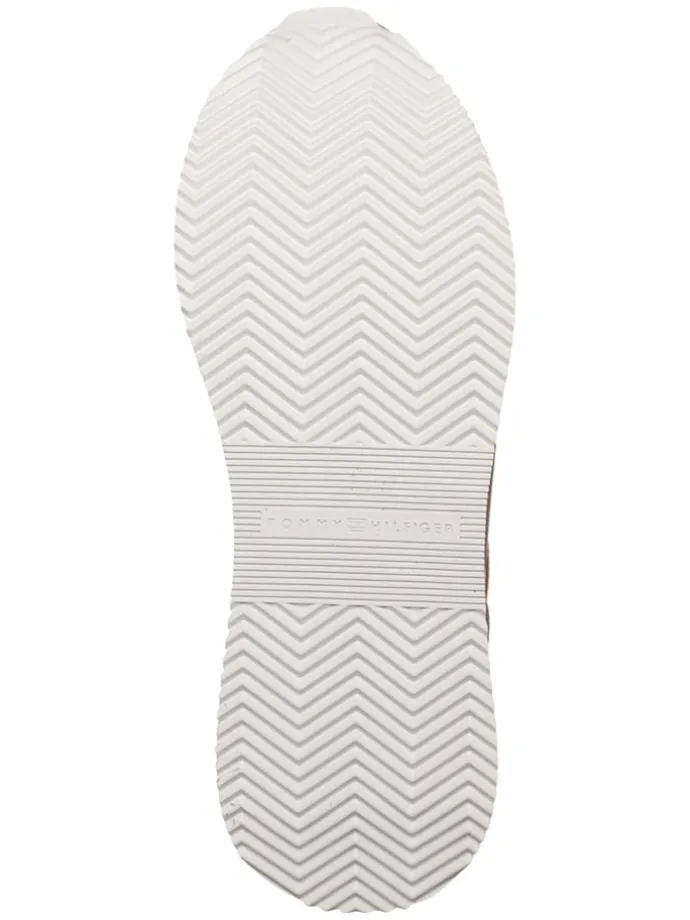 Leder-Sneakers in Grau/ Rosa