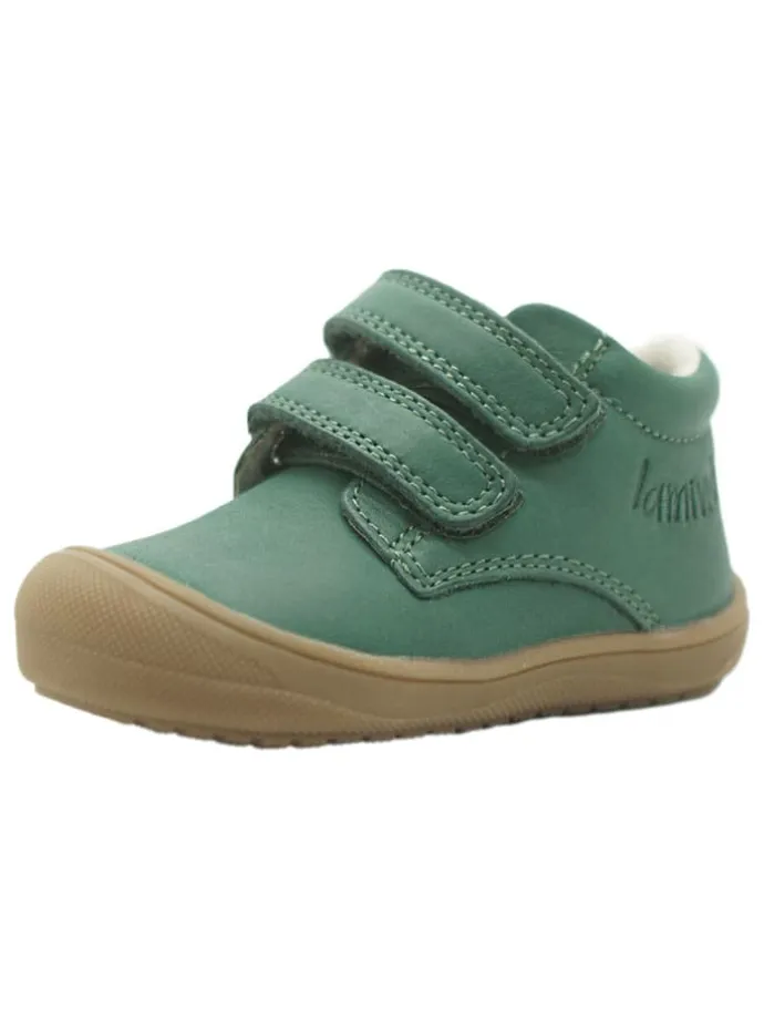 Leder-Sneakers in Grün