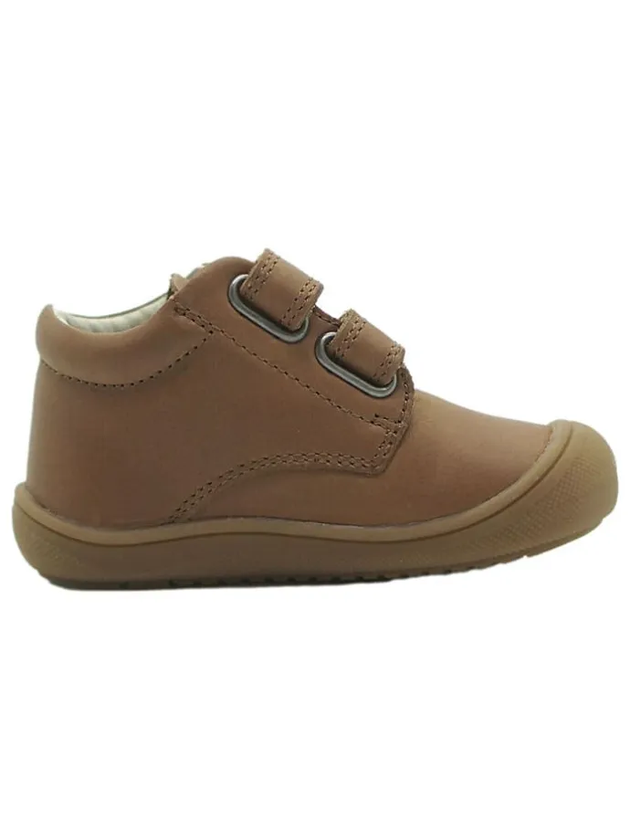 Leder-Sneakers in Hellbraun