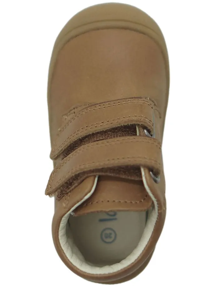 Leder-Sneakers in Hellbraun