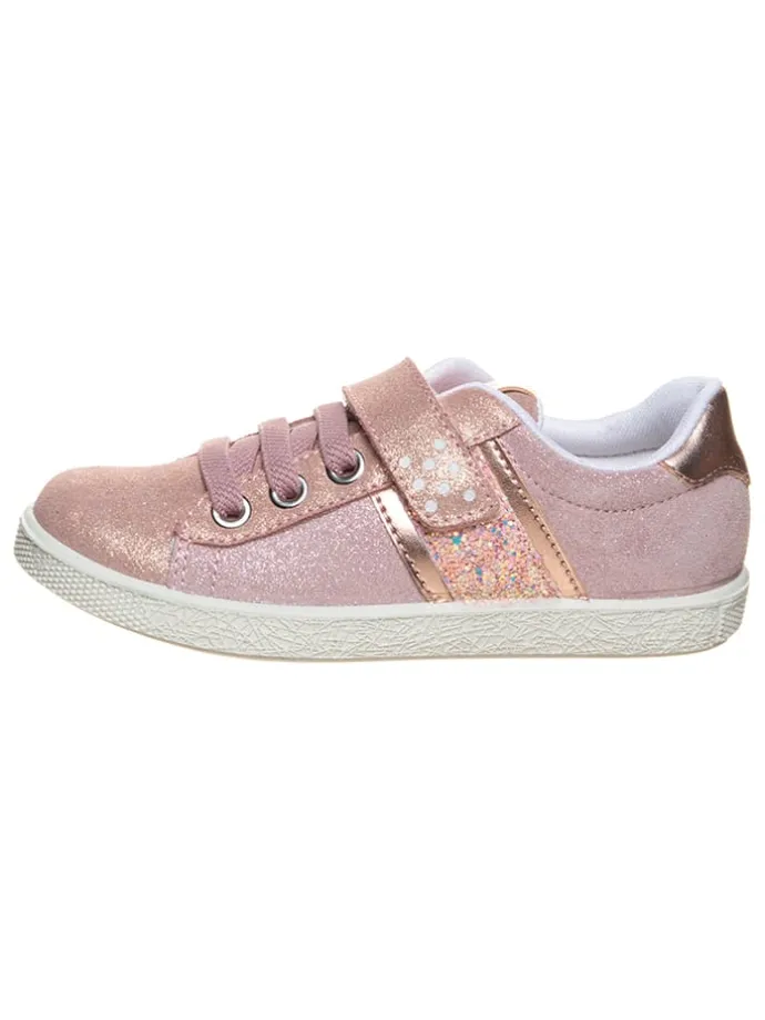 Leder-Sneakers in Rosa