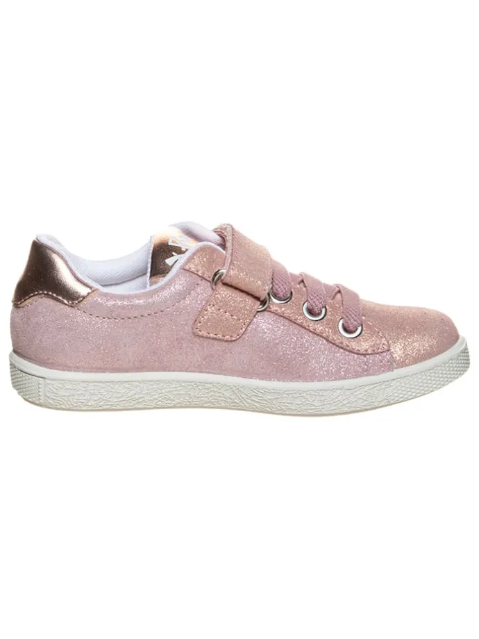 Leder-Sneakers in Rosa