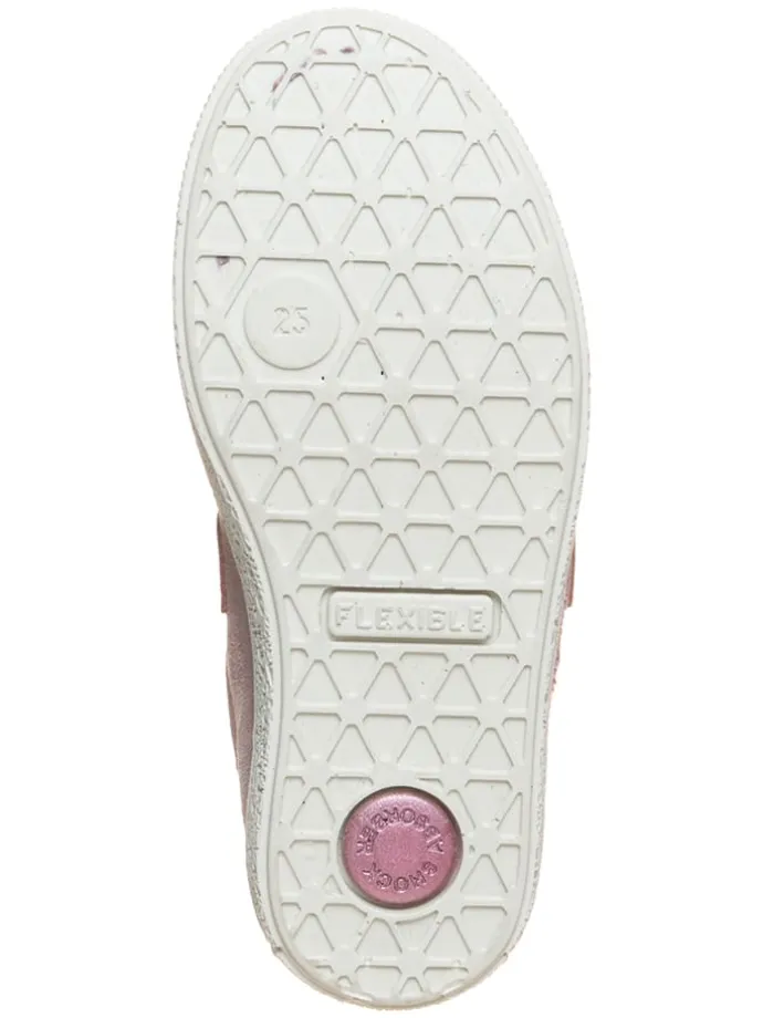 Leder-Sneakers in Rosa