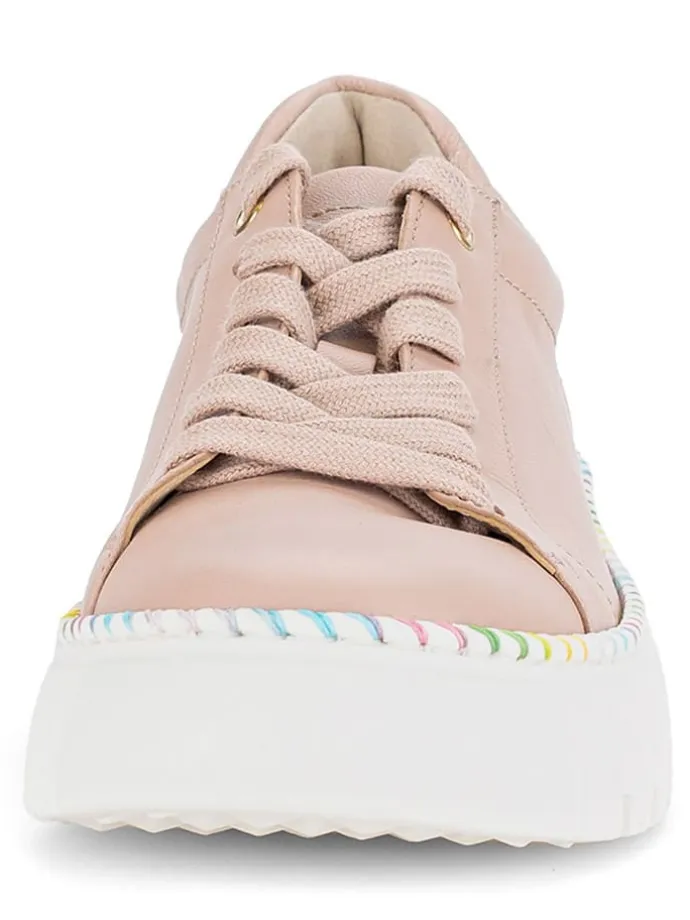 Leder-Sneakers in Rosa/ Bunt