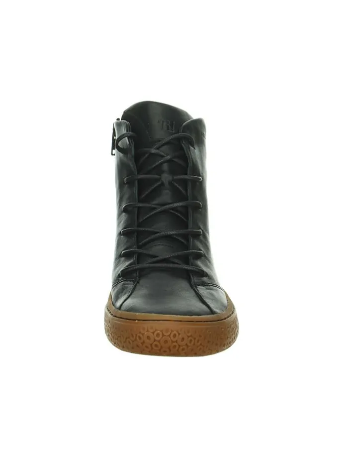Leder-Sneakers in Schwarz
