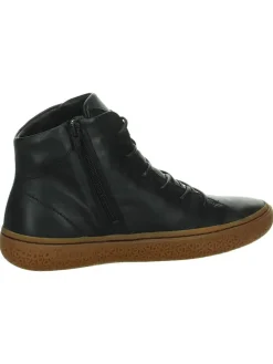 Leder-Sneakers in Schwarz