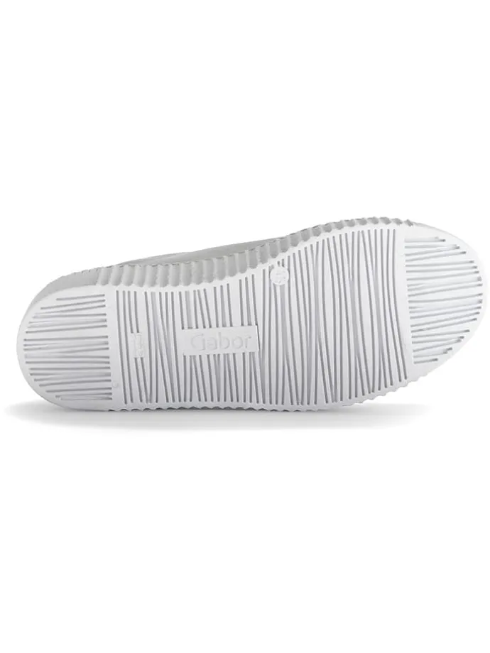 Leder-Sneakers in Silber