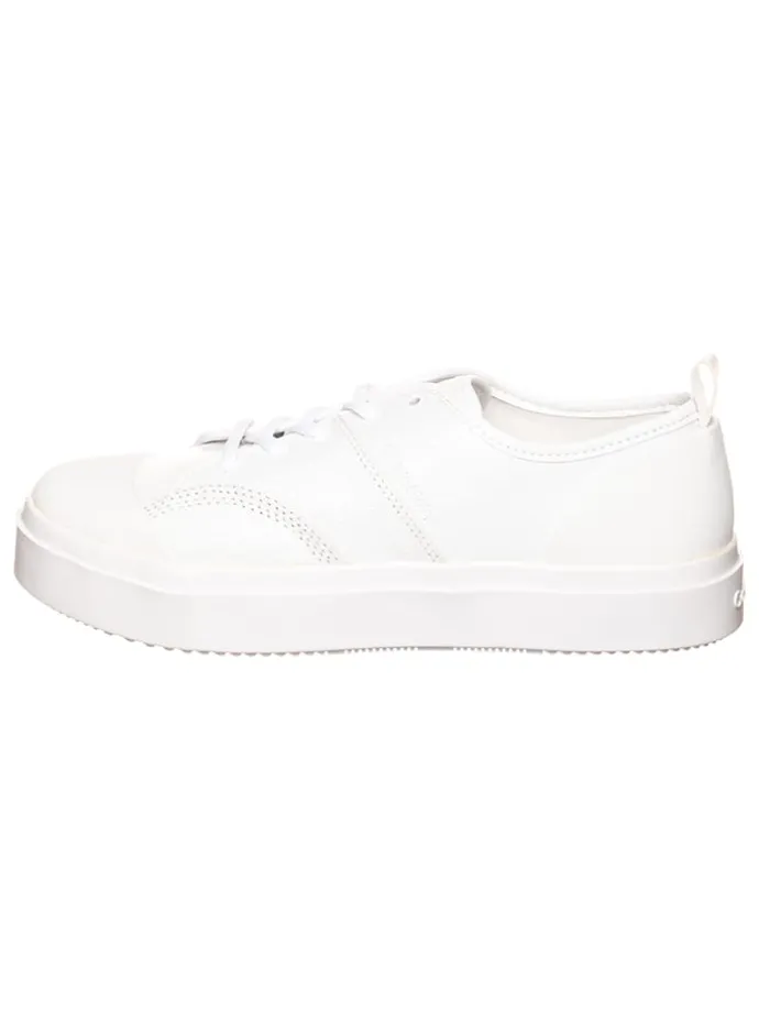 Leder-Sneakers in Weiß