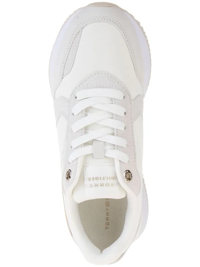 Leder-Sneakers in Weiß