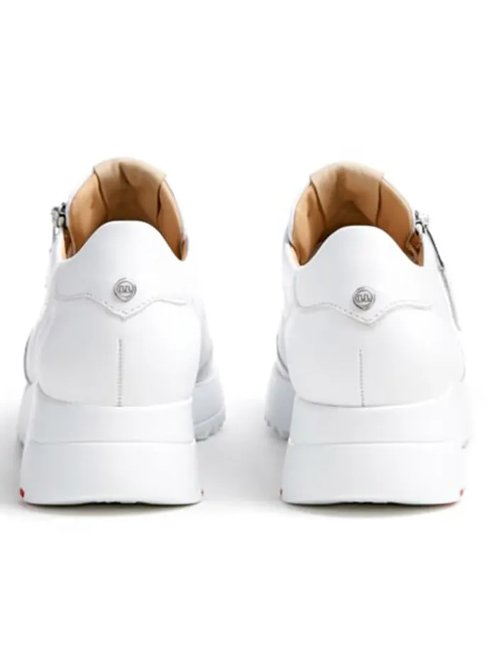 Leder-Sneakers in Weiß