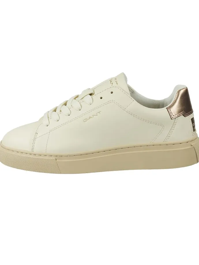 Leder-Sneakers "Julice" in Creme/ Rosegold
