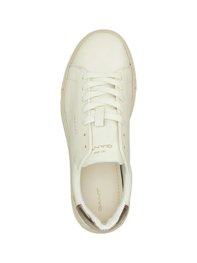 Leder-Sneakers "Julice" in Creme/ Rosegold
