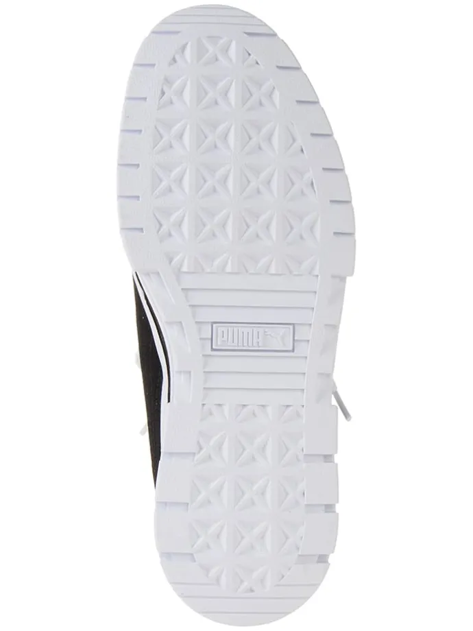 Leder-Sneakers "Mayze" in Weiß/ Schwarz