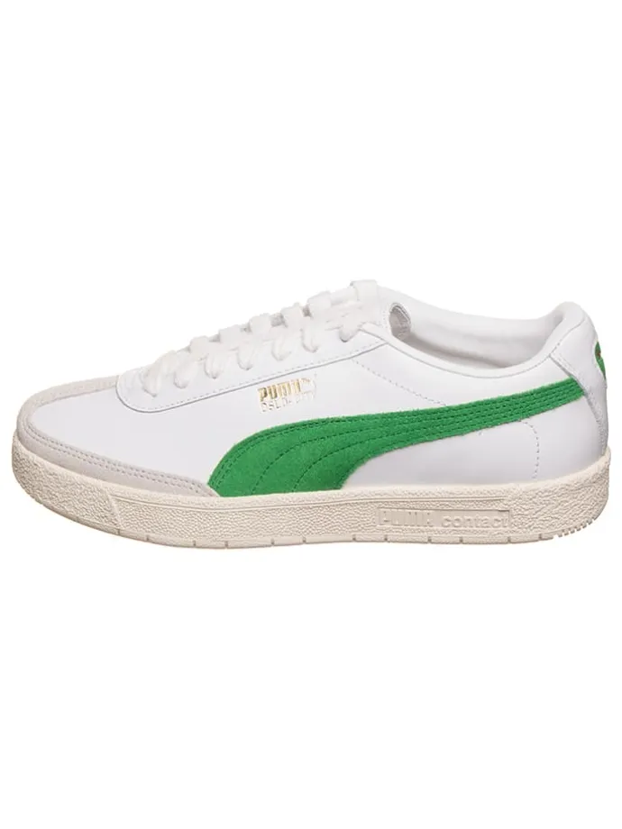 Leder-Sneakers "Oslo-City" in Weiß/ Grün