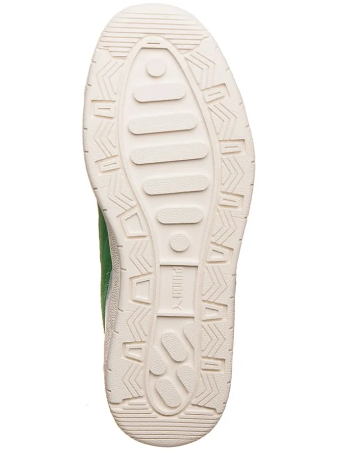 Leder-Sneakers "Oslo-City" in Weiß/ Grün
