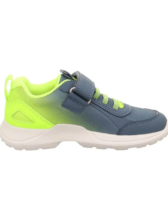 Leder-Sneakers "Rush" in Blau/ Grün