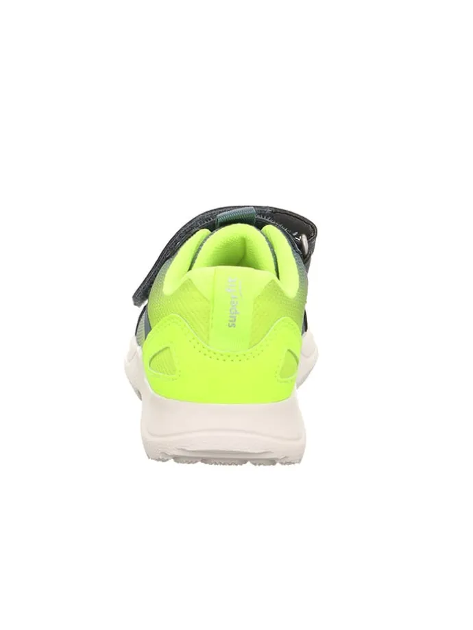 Leder-Sneakers "Rush" in Blau/ Grün