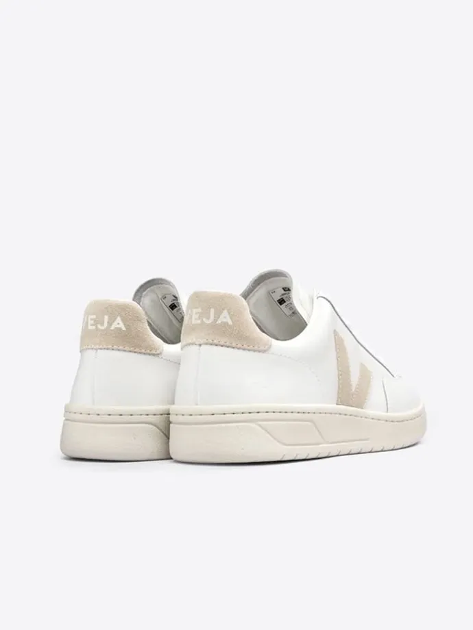 Leder-Sneakers "V 12" in Weiß/ Beige