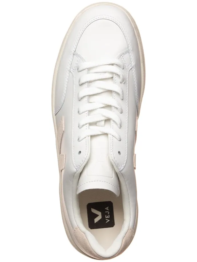 Leder-Sneakers "V 12" in Weiß/ Beige
