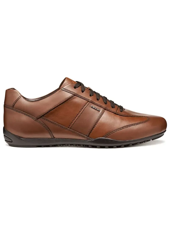 Leder-Sneakers "Wells" in Hellbraun