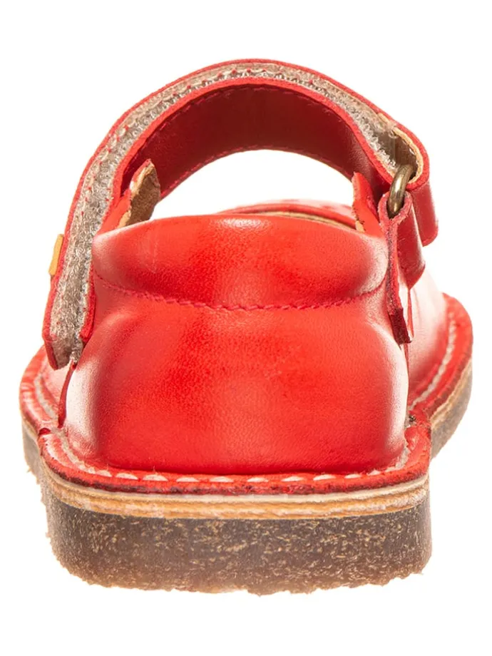 Leder-Spangenballerinas "Nashville" in Rot
