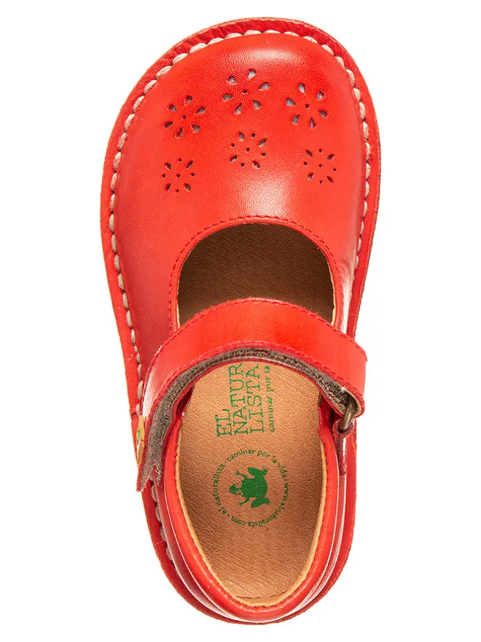 Leder-Spangenballerinas "Nashville" in Rot