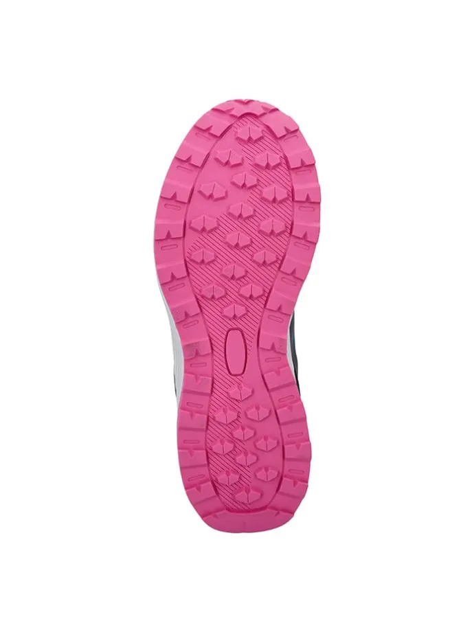 Leder-Sportschuhe "Phelyx" in Dunkelblau/ Pink