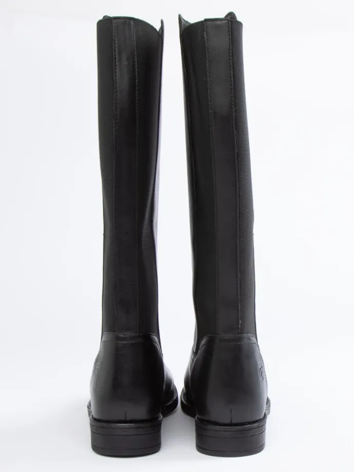 Leder-Stiefel in Schwarz