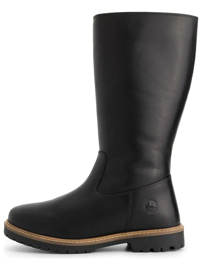 Leder-Stiefel "Vinstra" in Schwarz