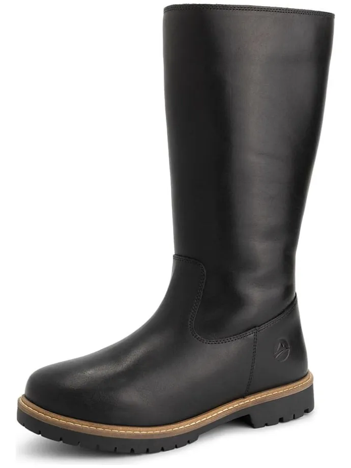 Leder-Stiefel "Vinstra" in Schwarz