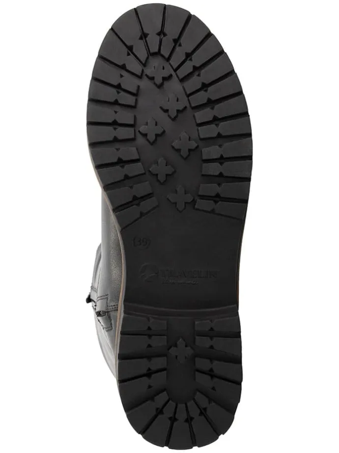 Leder-Stiefel "Vinstra" in Schwarz