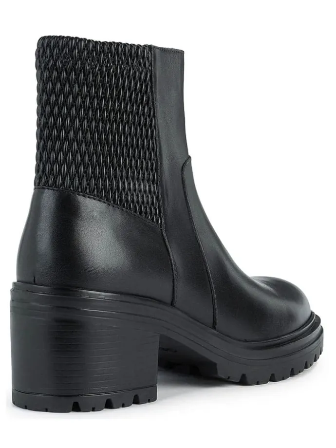Leder-Stiefeletten "Damiana" in Schwarz