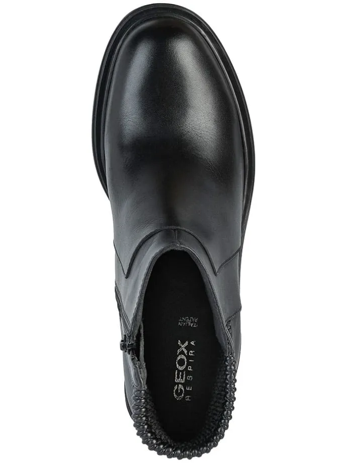 Leder-Stiefeletten "Damiana" in Schwarz