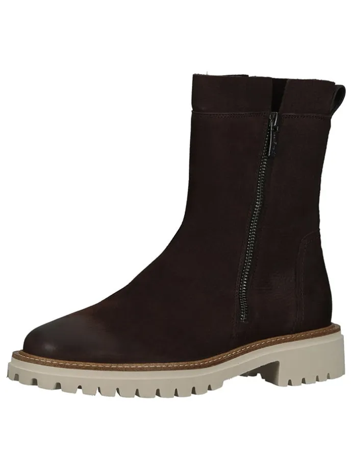 Leder-Stiefeletten in Braun