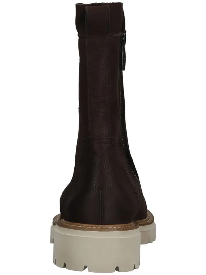Leder-Stiefeletten in Braun