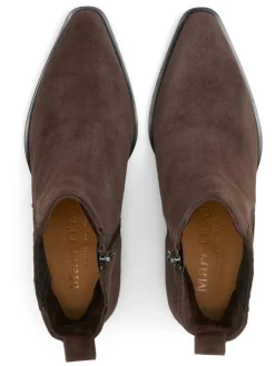 Leder-Stiefeletten in Braun